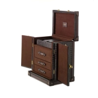 Picture Fantástico estuche para joyas y complementos revestido de piel con efecto