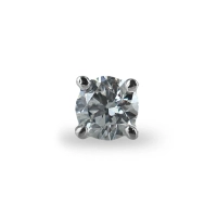 Picture Light point earring for men in white gold with diamond