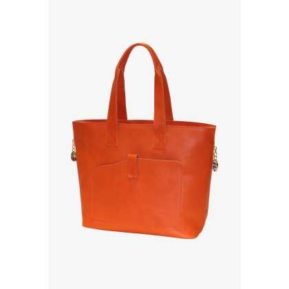 Zdjęcie Elitarna torba shopper w kolorze pomarańczowym - Terrida