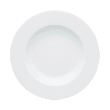 Zdjęcie Porcelanowy talerz do zupy Spirit White z kolekcji łączącej nowoczesny design z subtelną płaskorzeźbą - Vista Alegre