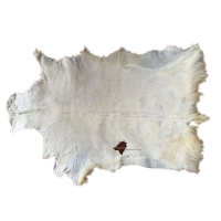 Picture Alfombra decorativa crema de piel de cabra natural 90x57 cm