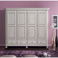 Zdjęcie Włoska, elegancka szafa - 4 drzwi, 4 szuflady, 2 półki, 2 drążki - Zanini