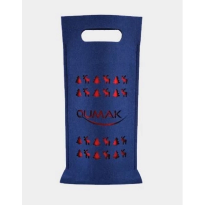 Zdjęcie Zdobiona torba na butelkę z logo firmowym