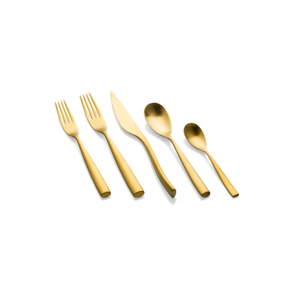 Zdjęcie Designerski włoski 30-elementowy zestaw sztućców Dolce z kolekcji Arte Oro Ice
