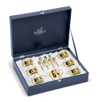 Picture Gold-plated Chinelli coffee service for 6 people