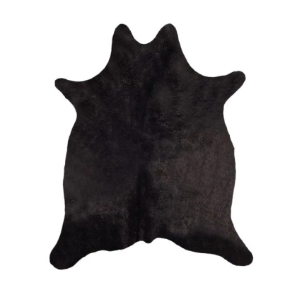 Picture Elegant black cowhide rug