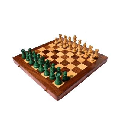 Zdjęcie Cudowne pionki szachowe wykonane z bukszpanu z planszą - The Chess Empire
