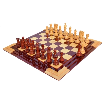 Zdjęcie Stylowa plansza wykonana z drewna + figury do szachów - The Chess Empire