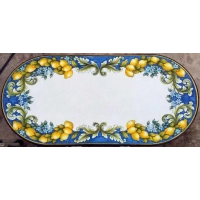 Picture Exclusiva encimera de piedra volcánica decorada con motivo de limón - Ceramiche Valchida