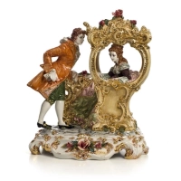 Zdjęcie Barokowa figurka damy i mężczyzny wykonana z ceramiki - Ceramiche ML