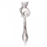 Picture Silver cat-shaped rattle for babies – Zaramella Argenti