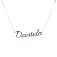 Bild Personalisierte Halskette mit Ihrem Namen aus Weißgold und Diamant