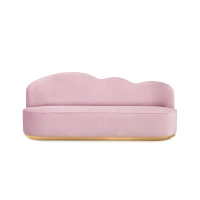 Picture Pink children's sofa in the shape of a cloud