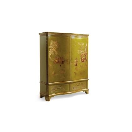 Picture An extremely decorative wardrobe made of beech wood