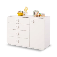 Picture Exclusive chest of drawers with a cabinet for a children's room - Cilek