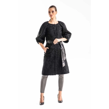 Picture Modern and stylish astrakhan coat - A&A Vesa