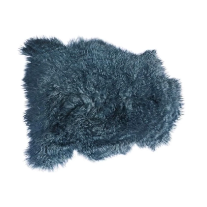 Picture Original Angora goatskin rug - 89x81 cm