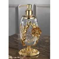 Picture Soap dispenser in engraved crystal and gilded bronze