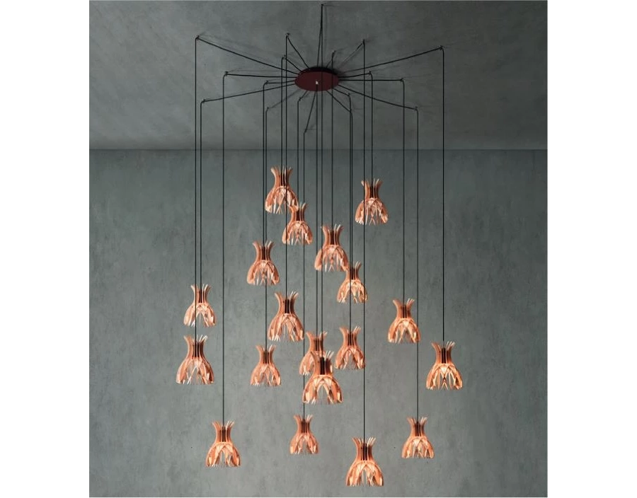 picture 1 Elegant hanging lamp - 19 elements, h. 284 cm