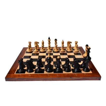 Zdjęcie Stylowa szachownica drewniana z figurami - The Chess Empire