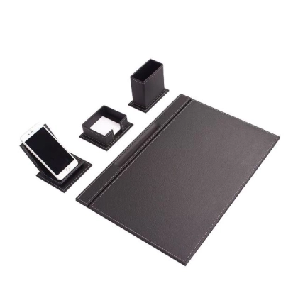 Picture Captivating office desk accessories made of ecological leather