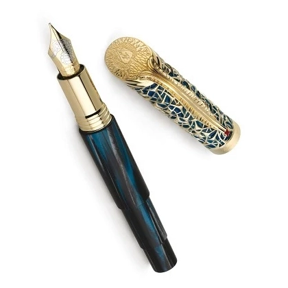 Picture Oro extravagante con diamantes Pluma estilográfica The Brain Montegrappa