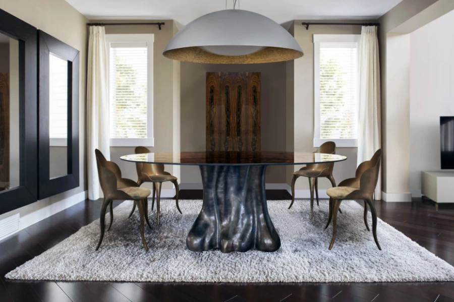 picture 3 An unusual table with a walnut top - Karpa