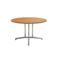 Picture Beautiful round Teak-Berbeda table for the dining room or outdoors