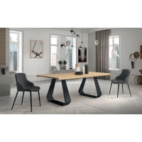 Picture Mesa de salón italiana extensible L. 160+45+45 P. 90 H. 75 cm – Zamagna Italia