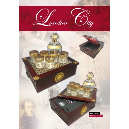 Zdjęcie Zestaw do whisky w komplecie z sejfem London City
