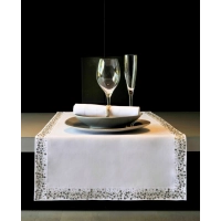 Picture Elegant linen tablecloths from the Bollicine collection
