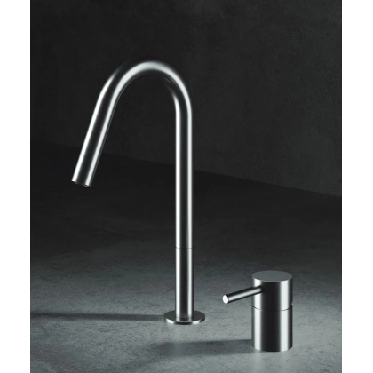 Picture Luxurious two-hole stainless steel kitchen faucet