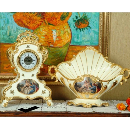 Zdjęcie Ceramiczny barokowy zegar we włoskim stylu - Bruno Costenaro
