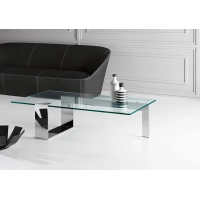 Picture Mesa italiana de vidrio templado para salón - Tonelli Design