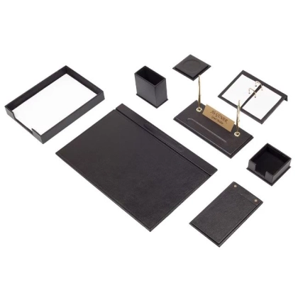 Picture A prestigious set of eco-leather desk accessories