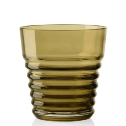 Zdjęcie Gustowna brązowa szklanka do whisky ze szkła Murano
