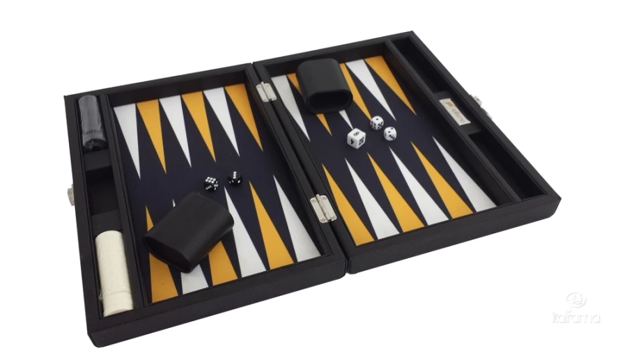 picture 1 Luxury Backgammon set in leather case - Luxury Products