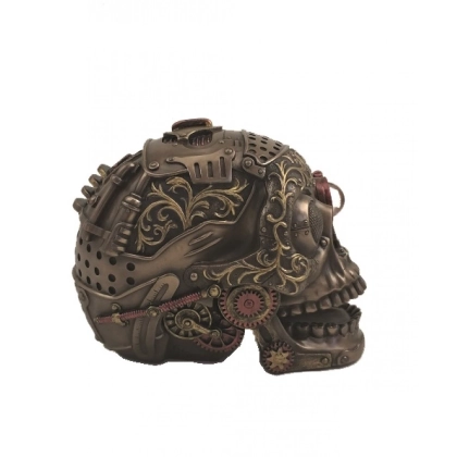 Zdjęcie Unikalna steampunkowa czaszka - statuetka na upominek
