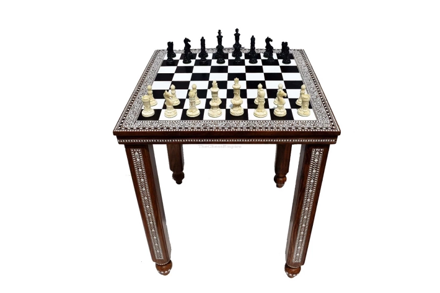 picture 3 Stylish "Indian Heritage" chess table - The Chess Empire