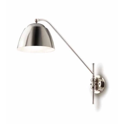 Picture Classic metal wall lamp finished with nickel