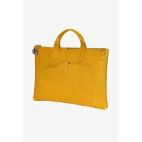 Picture Elegante maletín amarillo de cuero italiano - Terrida