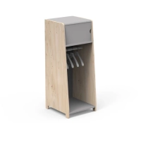 Picture A unique, evolving wardrobe for a child made of natural wood ASYMETRY - MONTESSORI - Mathy by Bols