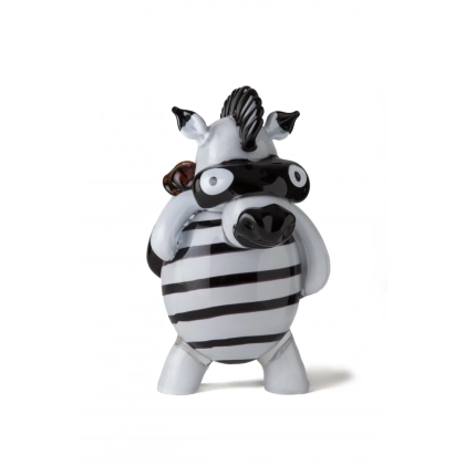 Zdjęcie Dekoracyjna rzeźba ze szkła dmuchanego murano „Złodziejka zebra”