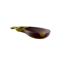 Picture Ceramic platter in the shape of an eggplant - Bordallo Pinheiro