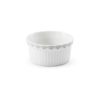Picture Porcelain baking mold with delicate gray decoration - Leander