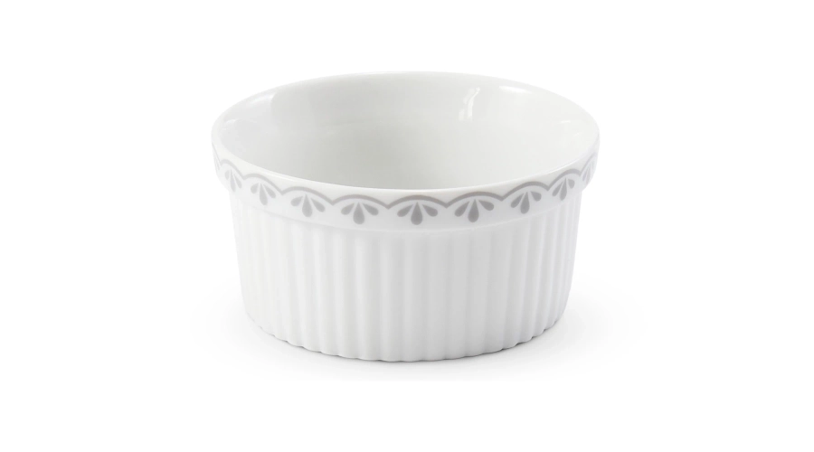 picture 1 Molde de porcelana con delicada decoración gris - Leander