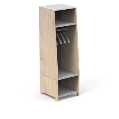 Picture A set of wardrobe and shelves for a child made of solid wood ASYMETRY - MONTESSORI - Mathy by Bols