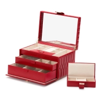 Bild Stilvolle Schmuckschatulle mit Fächern Caroline Medium Red