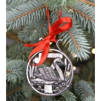 Picture Festive pewter Christmas tree pendant