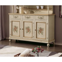 Bild Wunderschönes Sideboard mit 3 Türen und 3 Schubladen und lackiertem Regal - Zanini